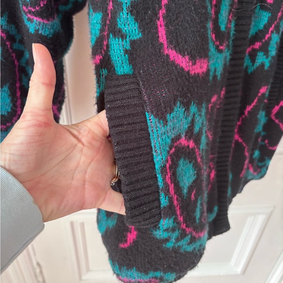 Women’s 80’s Vintage Karisma Canadian Sportswear Paisley Button Front Cardigan - Picture 3 of 13